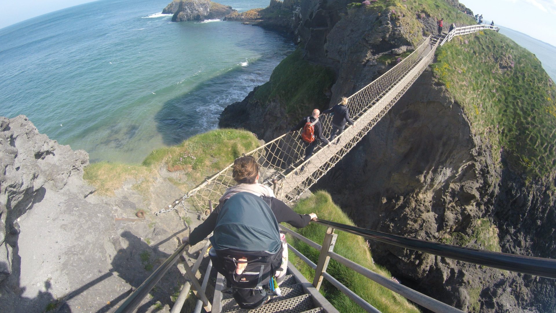 ladder to carrick a rede rope bridge