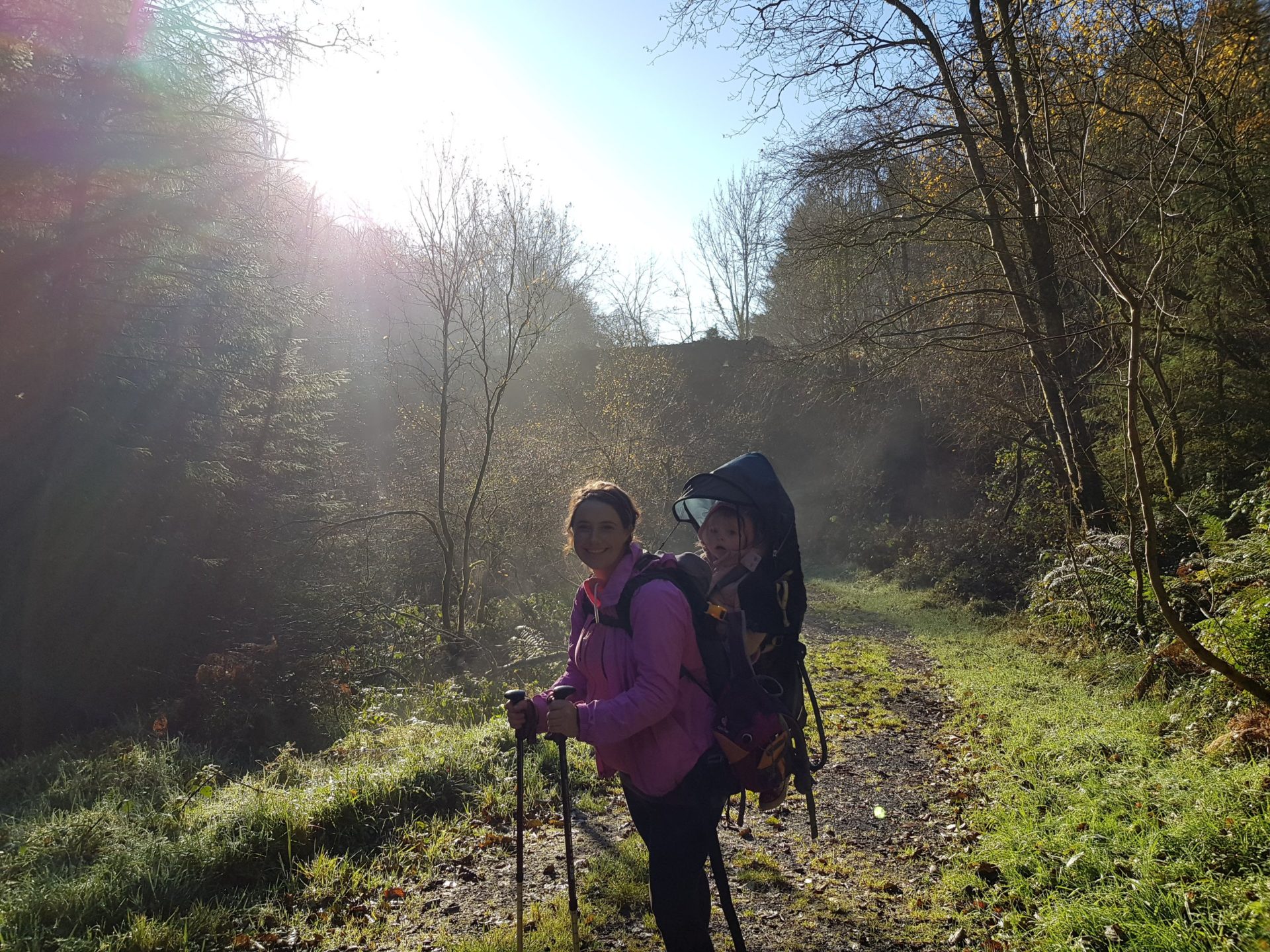 Family river walks